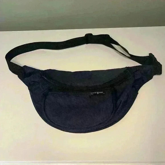 Navy Blue East Sport Fanny Pack With Pockets And Adjustable Straps Unisex - Picture 1 of 8